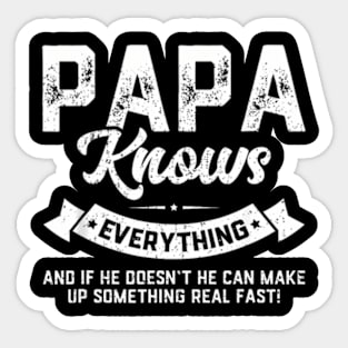 Papa Knows Everything 60Th Father Day Sticker